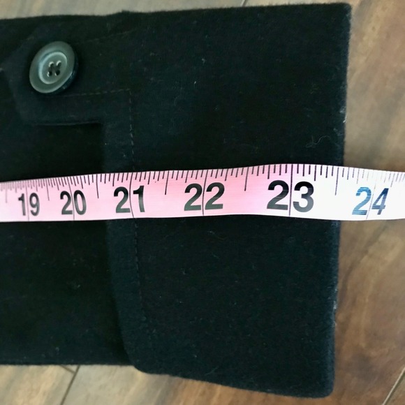 J.Crew Black Wool Classic Double Breasted Pea Coat Jacket Size 8 Preppy Nautical - Picture 14 of 14